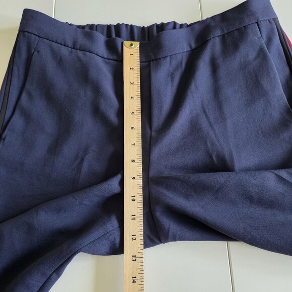 Old Navy Pants Womens 12 Navy Three Side Stripes High Waist Pull On Pockets Boho - Picture 6 of 16